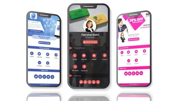 Digital Visiting Card or Business Card